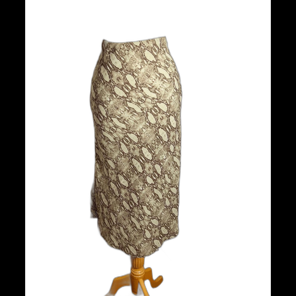 Boutique Skirts Size L Modern Snake Print Coquette Indie Sleaze Midi Skirt